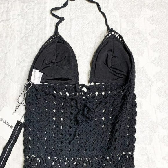Lisa Maree Black Crochet One Piece Swimsuit - Picture 6 of 8